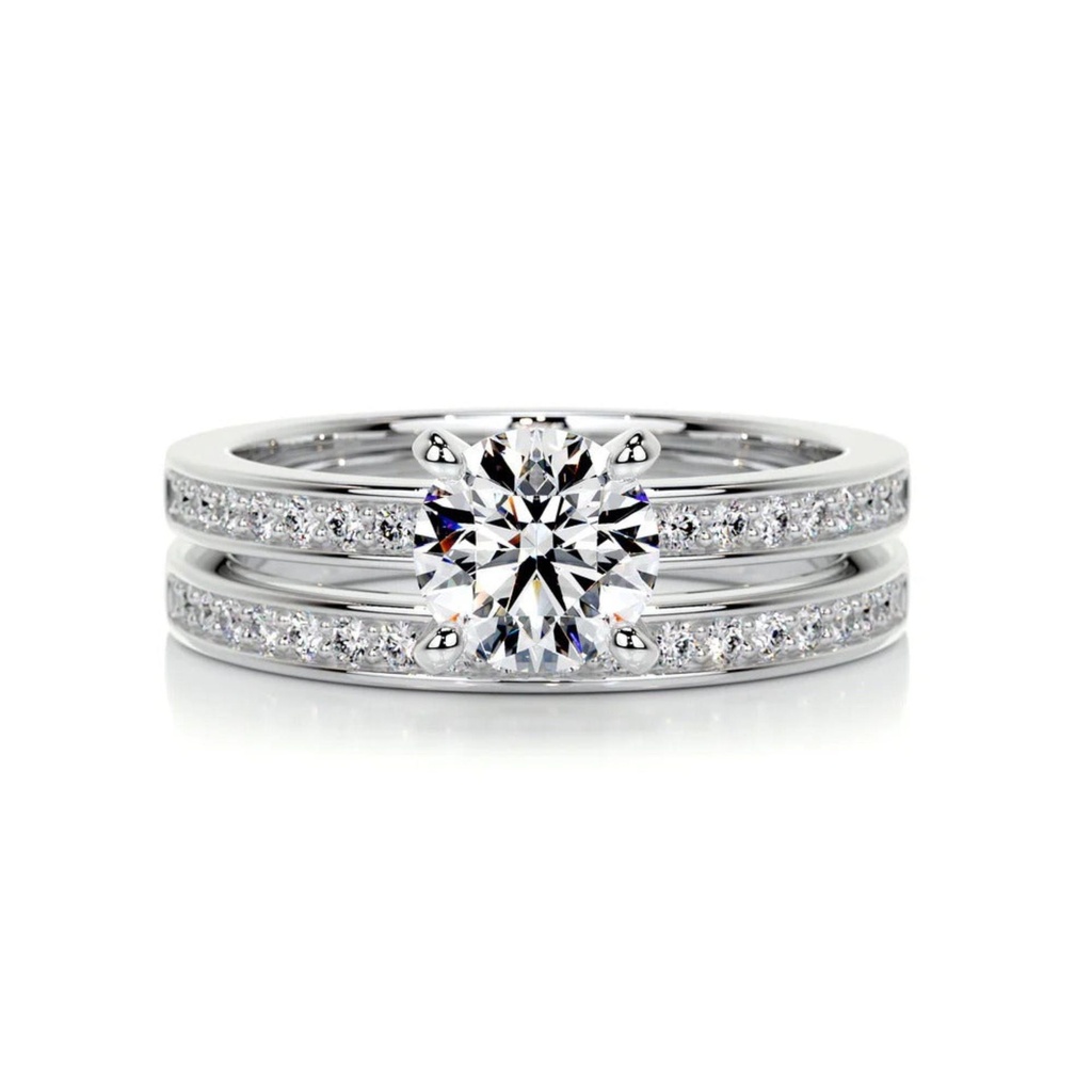 Round Diamond Bridal Set For Women